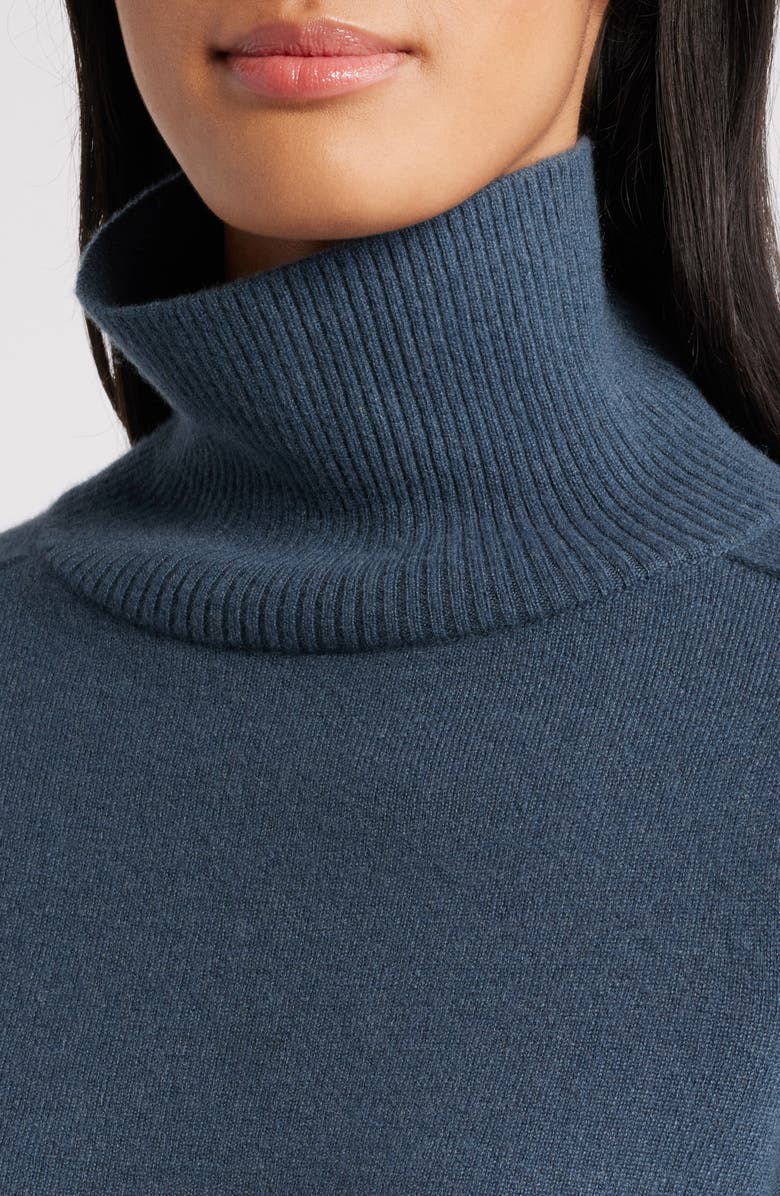 Eileen Fisher Boxy Cashmere Turtleneck Sweater, Alternate, color, Eucly