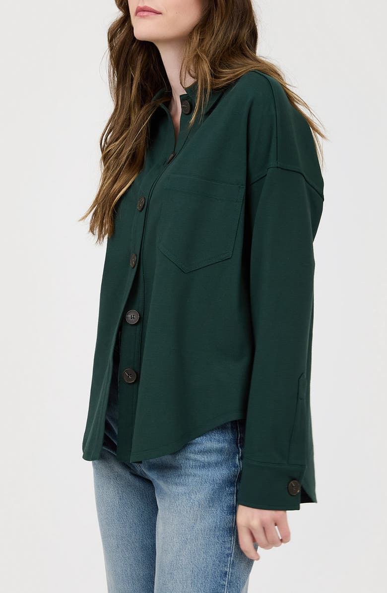 Blu Pepper Oversize Shacket, Alternate, color, Hunter Green