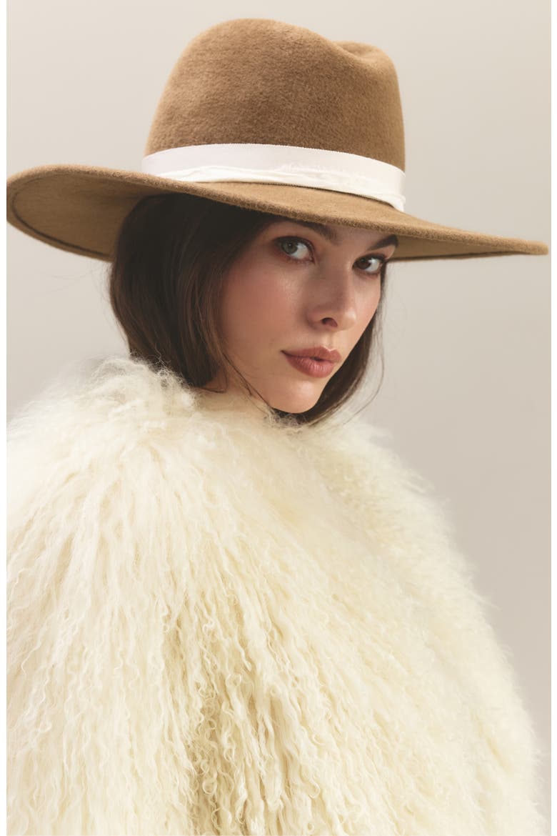 Norma Rabbit Hair Felt Hat, Alternate, color, WALNUT
