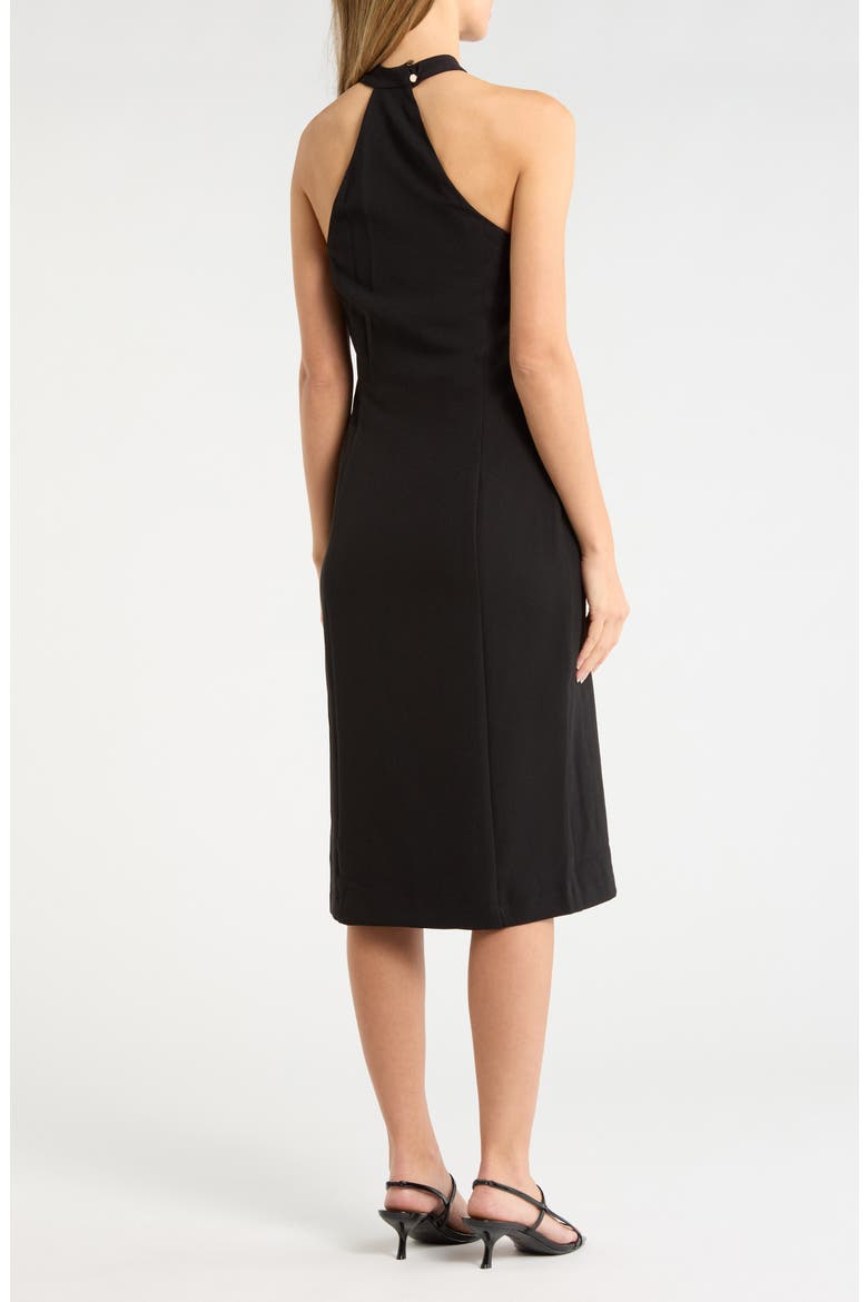 Asymmetric Neck Sheath Dress, Alternate, color, BLACK