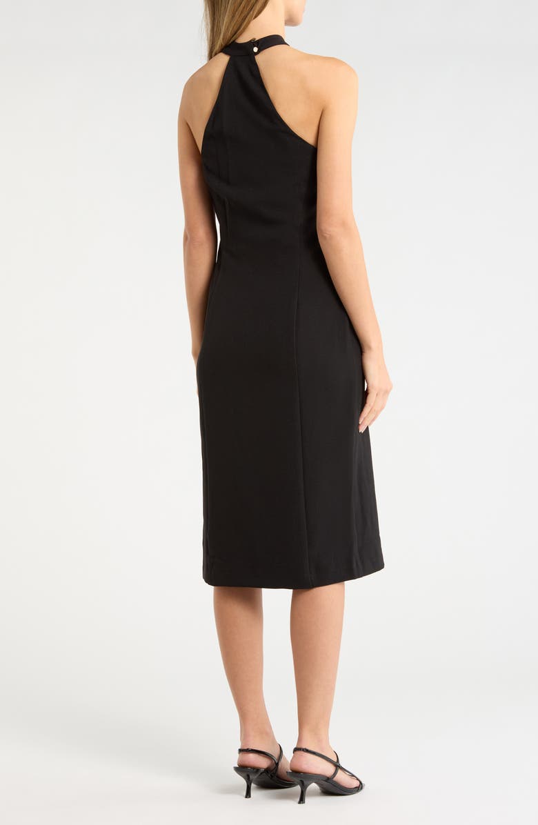 Julia Jordan Asymmetric Neck Sheath Dress, Alternate, color, Black
