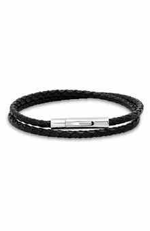Braided Leather Wrap Bracelet