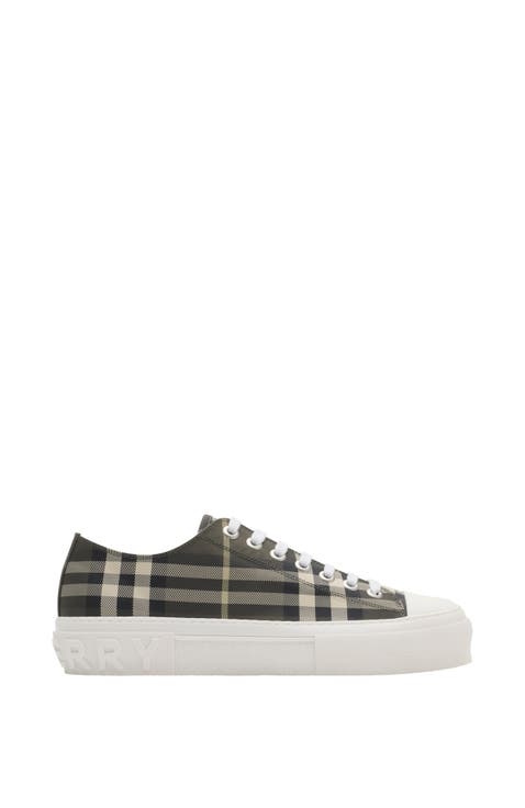 Check Nylon Blend Sneakers