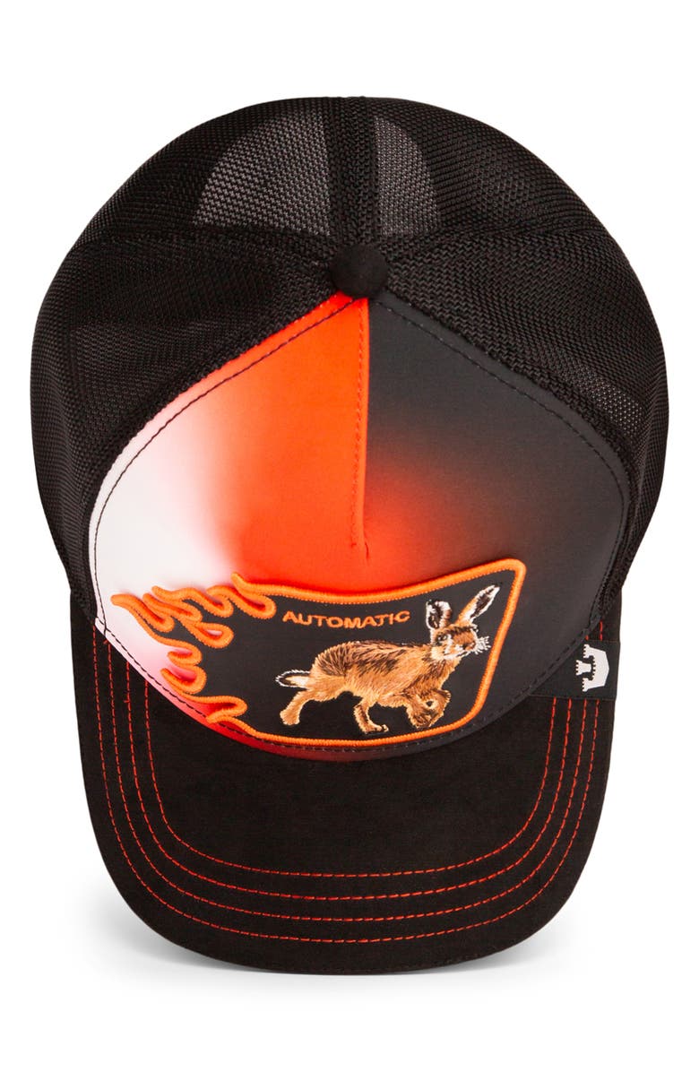 Goorin Bros. Jack Rabbit Patch Trucker Hat, Alternate, color, Orange