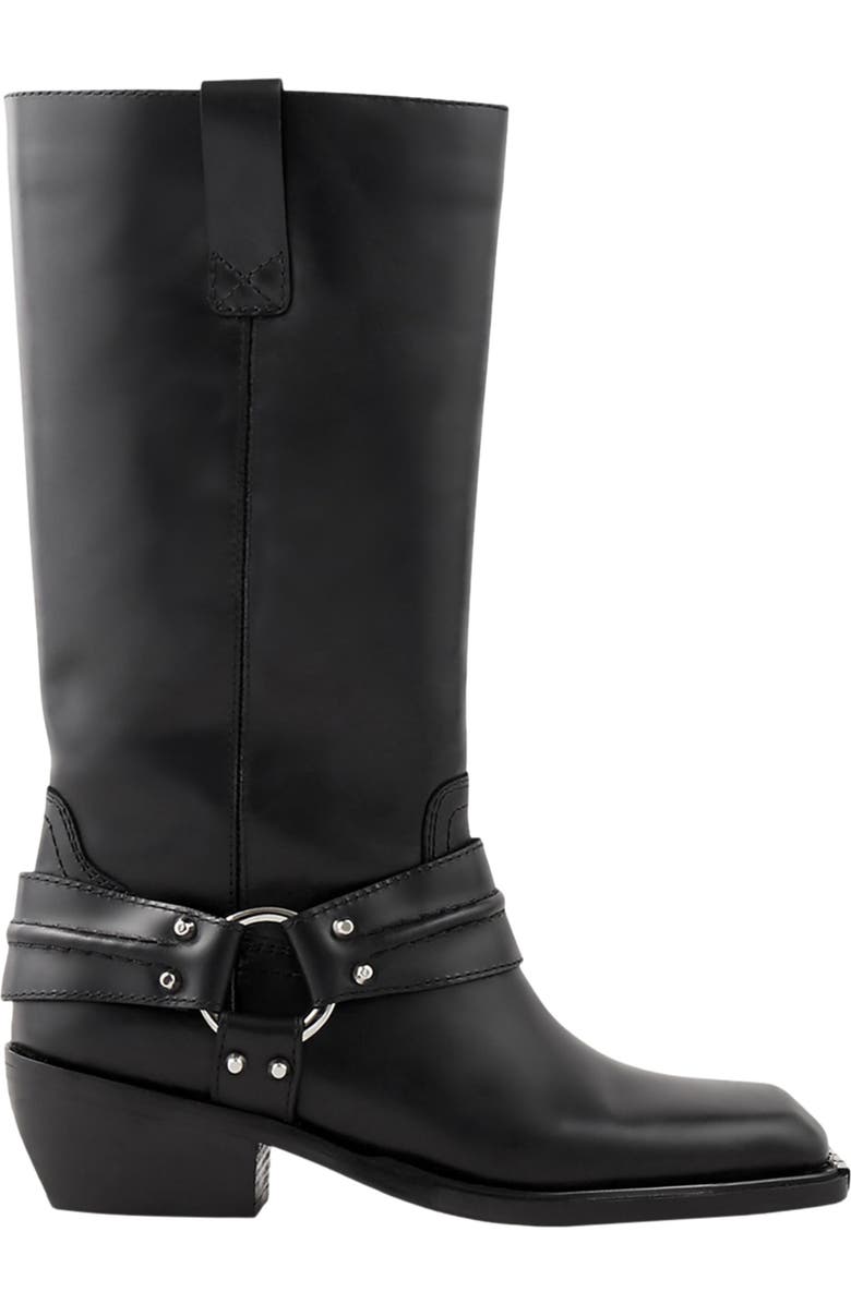 SANDRO Leather biker boots, Main, color,