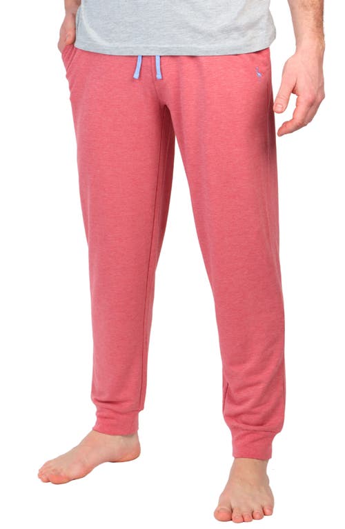 Shop Tailorbyrd French Terry Lounge Joggers In Sunwashed Red