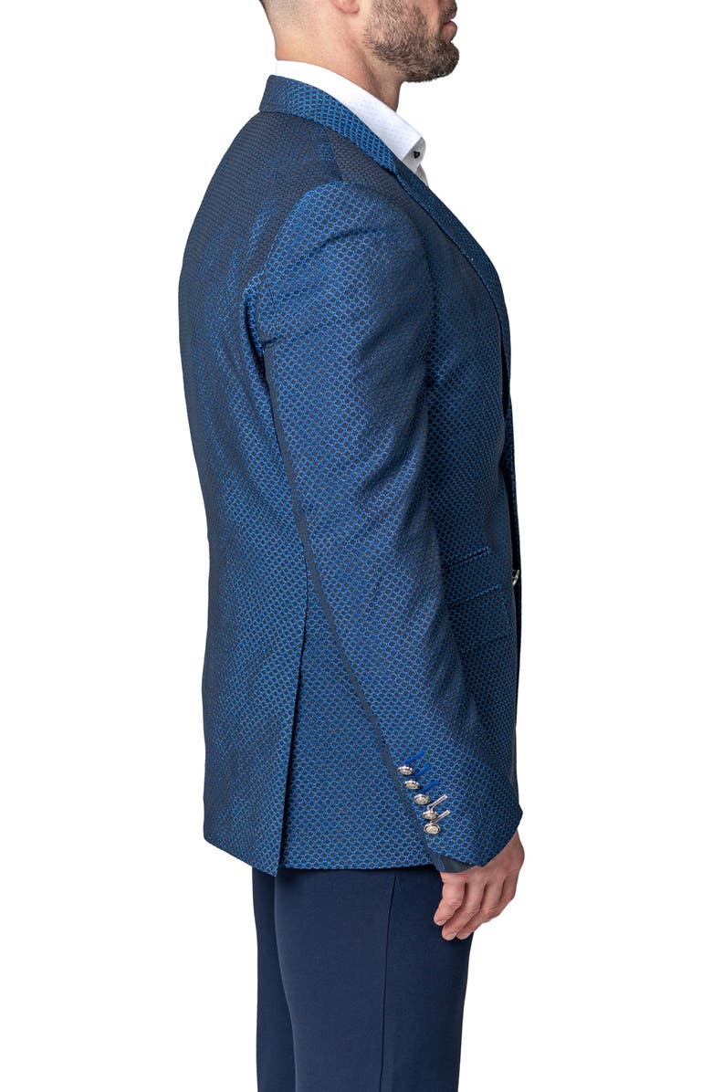 Maceoo Socrates Luxor Blue Stretch Sport Coat, Alternate, color, Blue