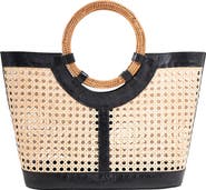 Jelavu Hilton Handwoven Cane Tote Bag
