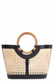 Jelavu Hilton Handwoven Cane Tote Bag