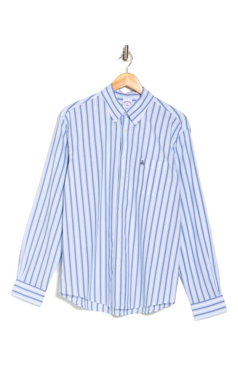 Brooks Brothers Stripe Cotton Regular Fit Dress Shirt, Alternate, color,