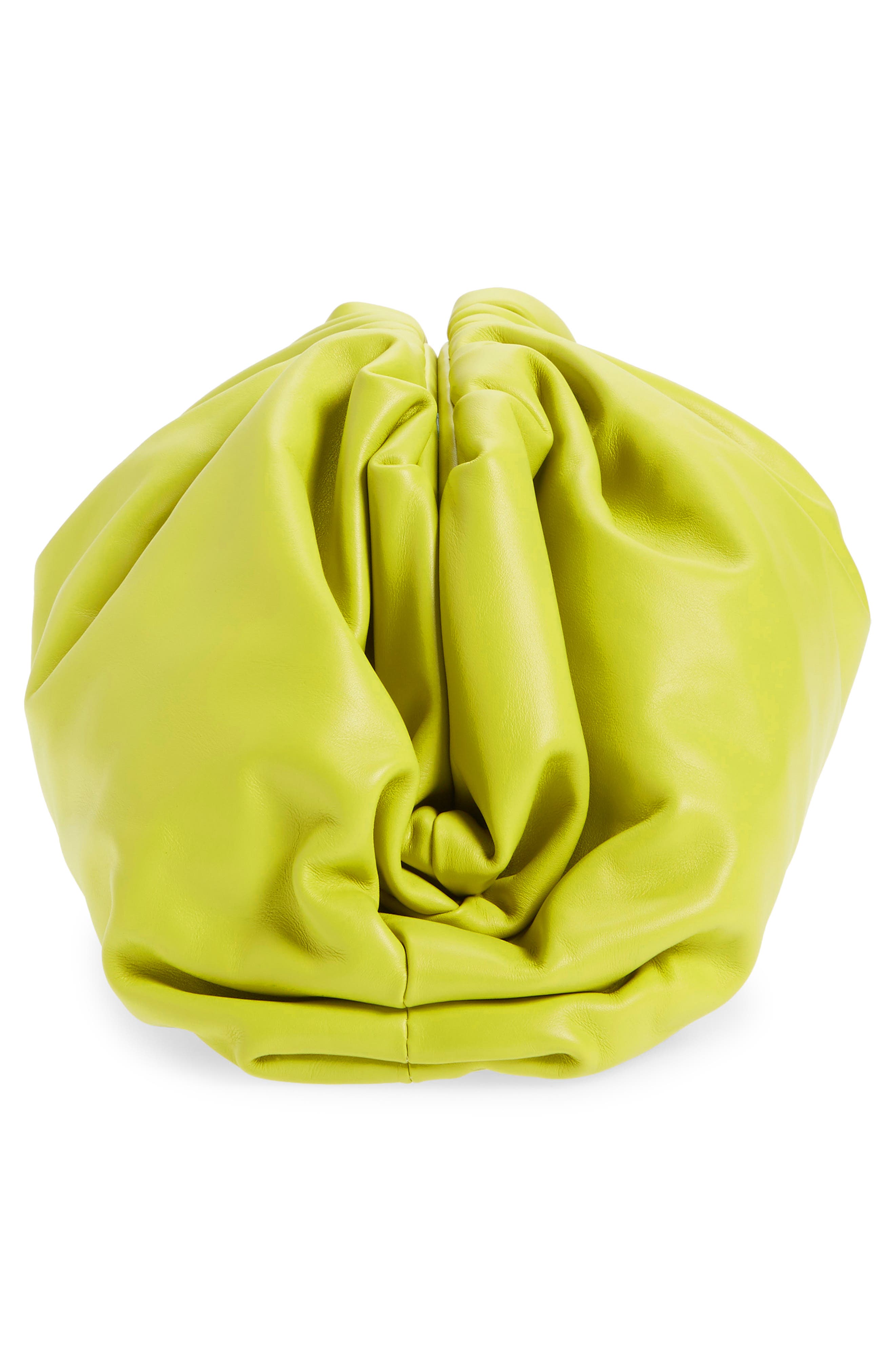The Pouch Leather Clutch, Alternate, color, KIWI-GOLD