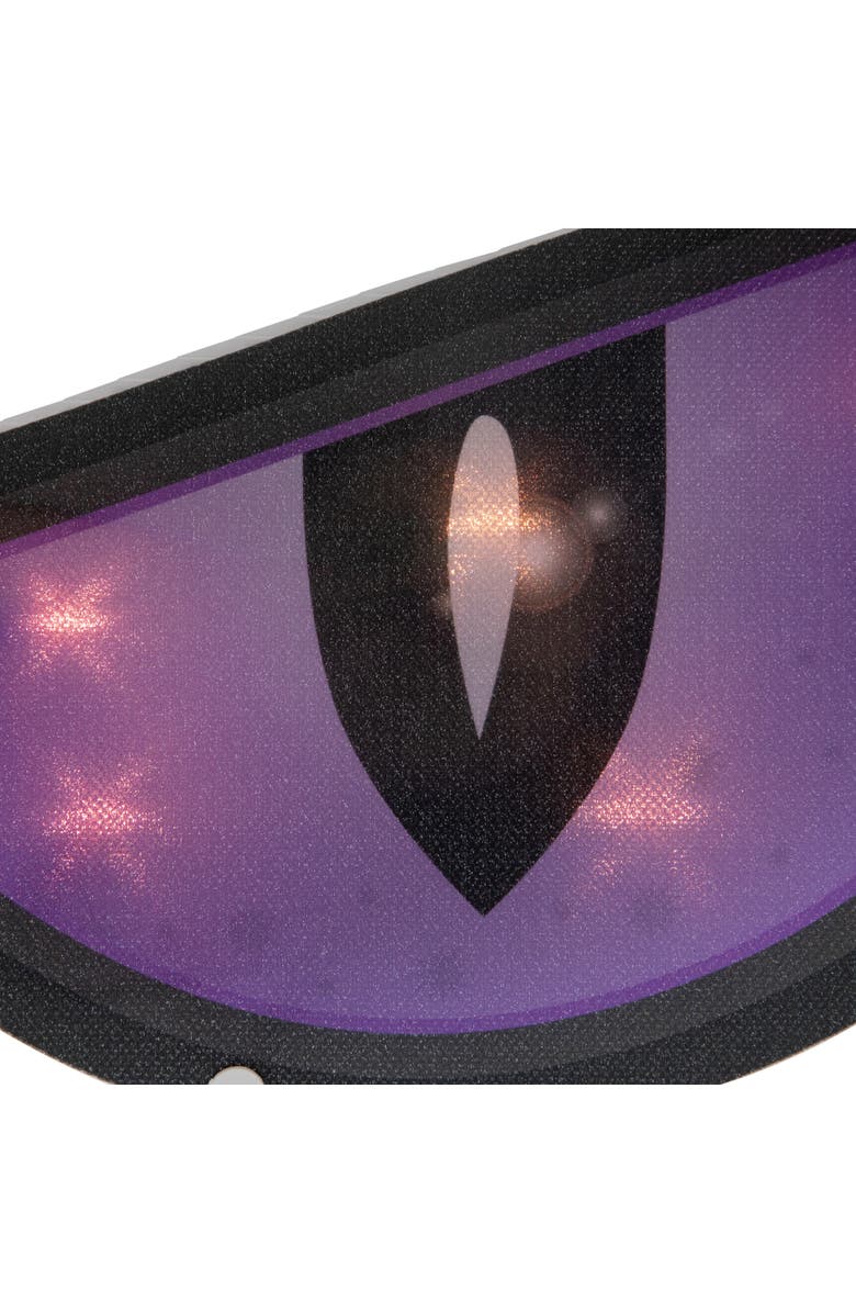 Northlight Lighted Eyes Halloween Window Silhouette Decorations - 40" - Purple - Set of 2, Alternate, color,