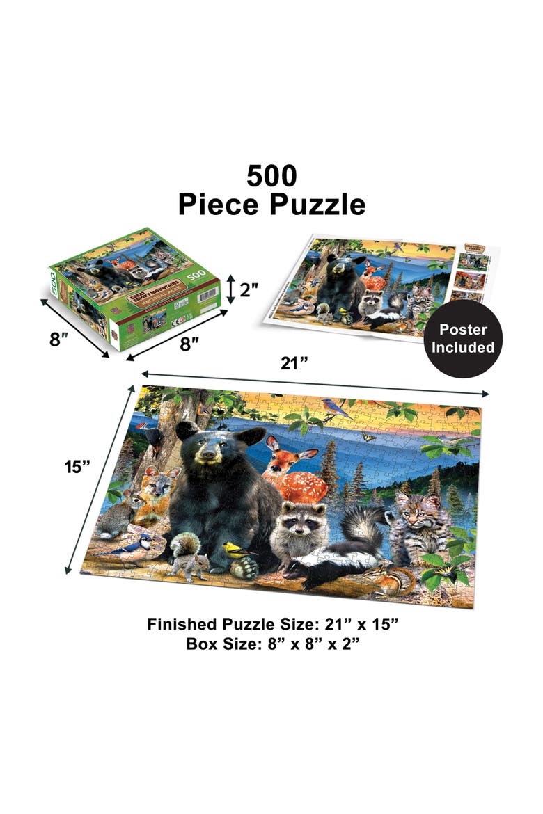 Great Smoky Mountains 500 Piece Puzzle, Alternate, color, Multicolor