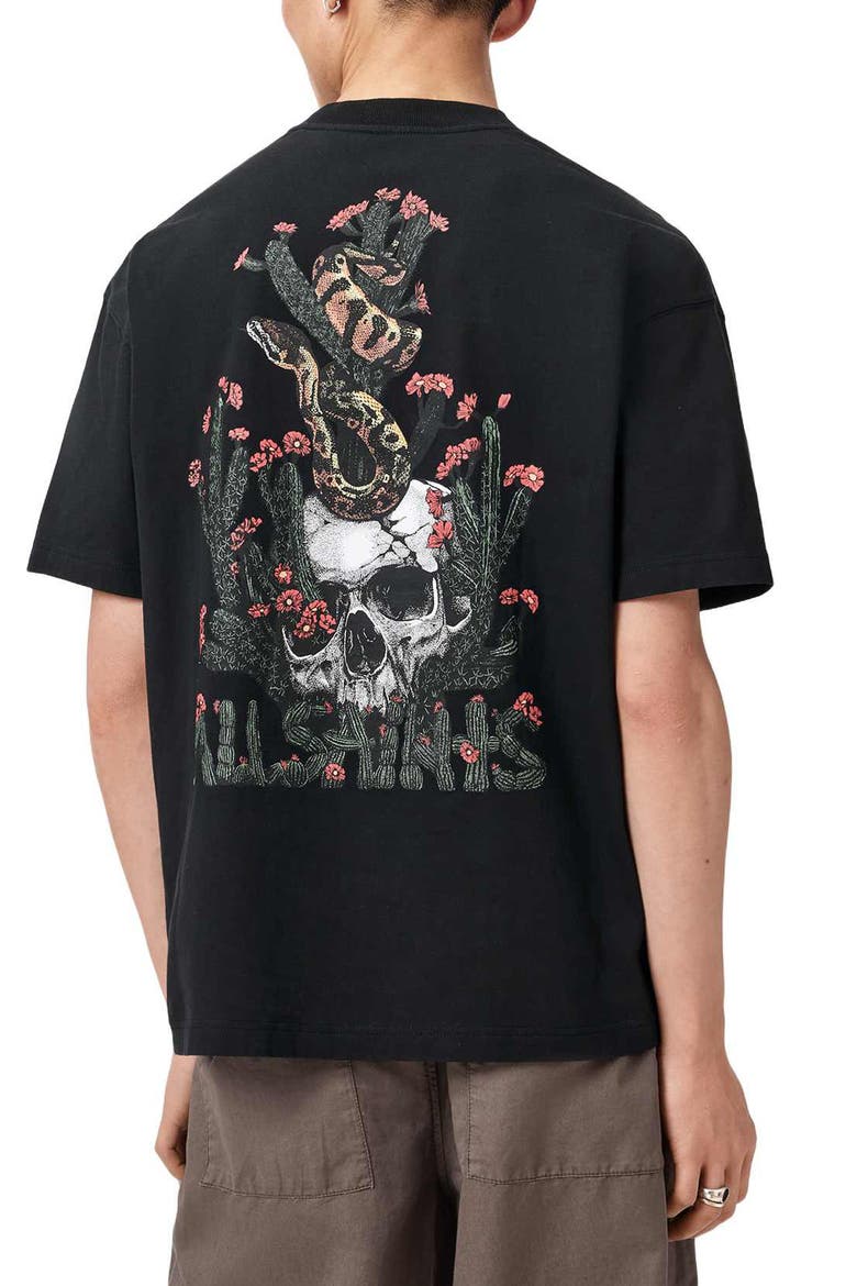 Cacti Graphic T-Shirt, Alternate, color, WASHED BLACK