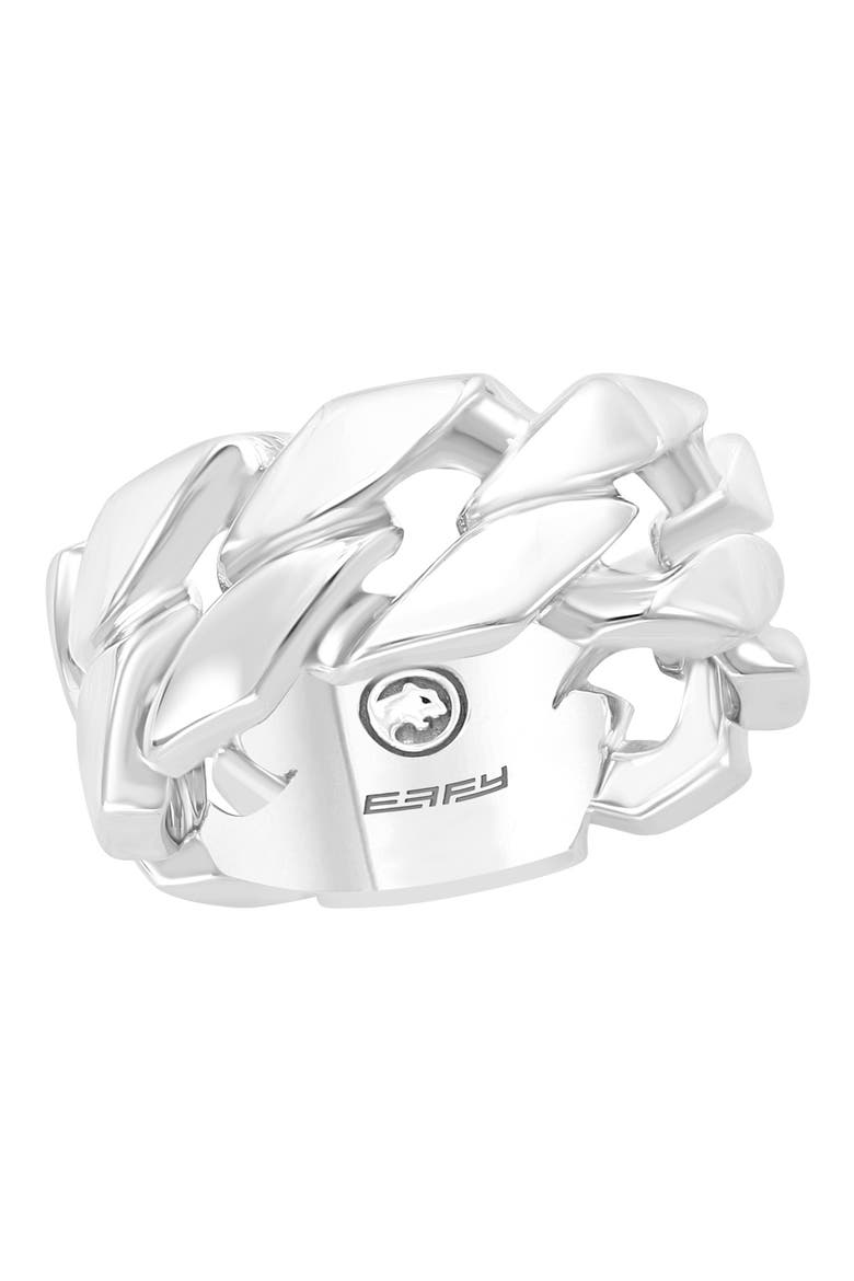 Sterling Silver Chain Band Ring - Size 10, Main, color, WHITE