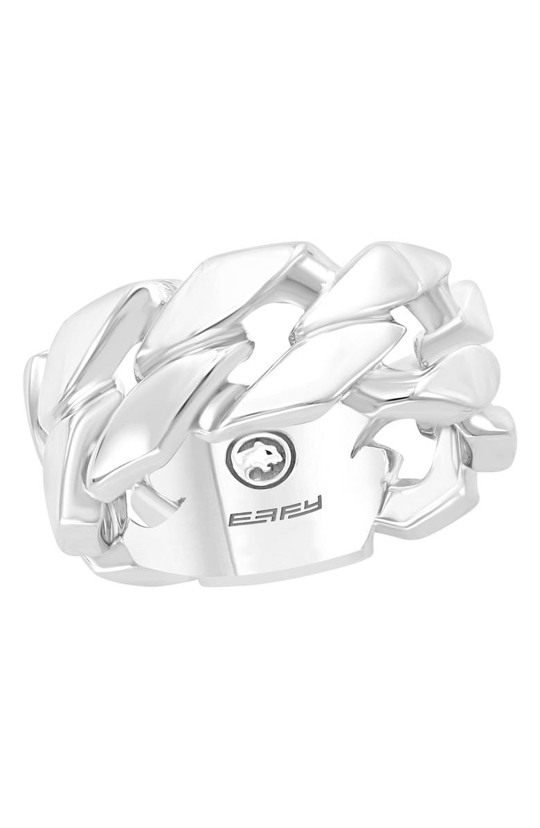 EFFY Sterling Silver Chain Band Ring - Size 10, Main, color, White