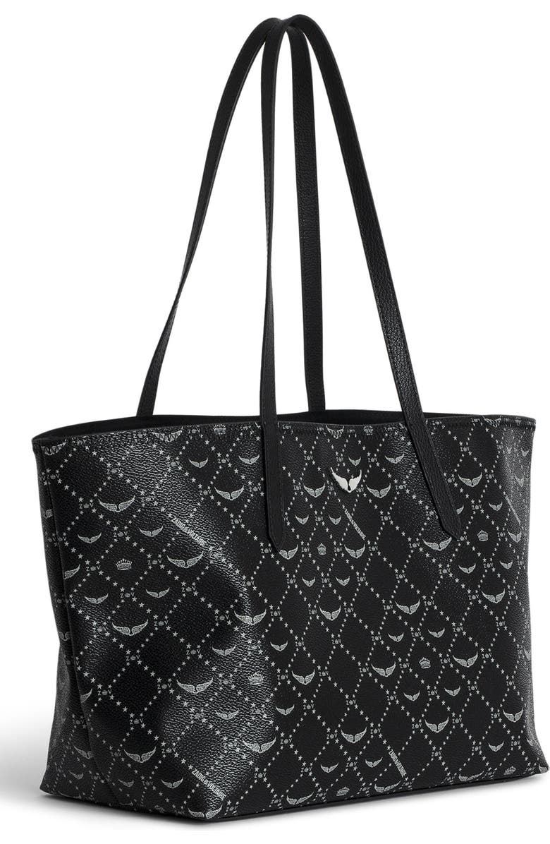 Zadig & Voltaire Z Monogram Shopper Tote Bag, Alternate, color, Noir
