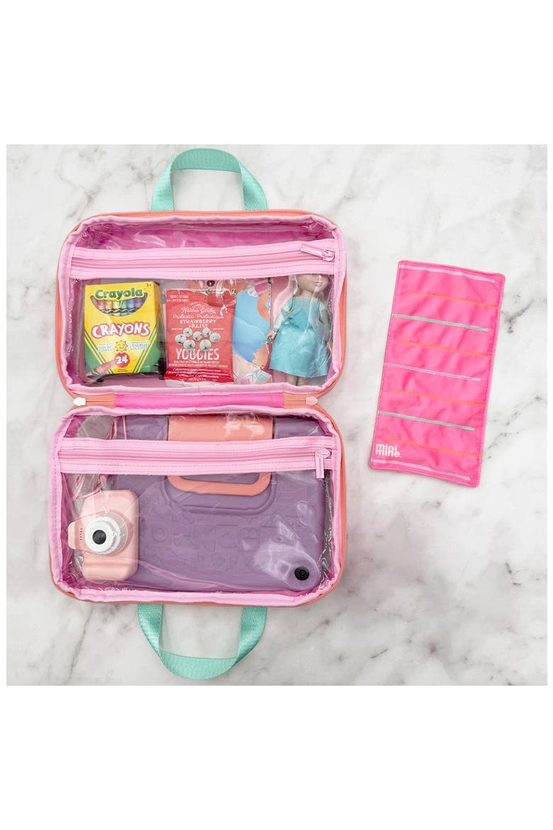 Kids' Mini Madrid Clear Hand Case, Alternate, color, PINK/ PEACH