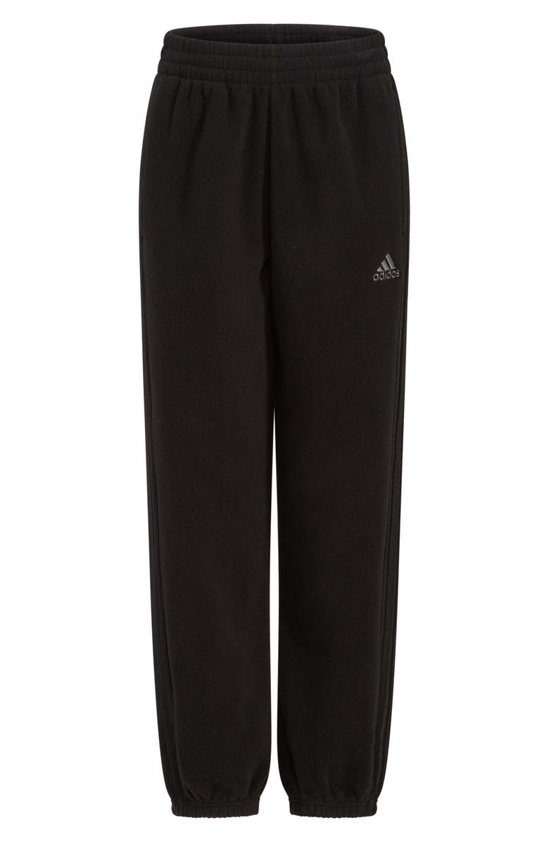 adidas Kids' 3-Stripes Cozy Joggers, Main, color, Black
