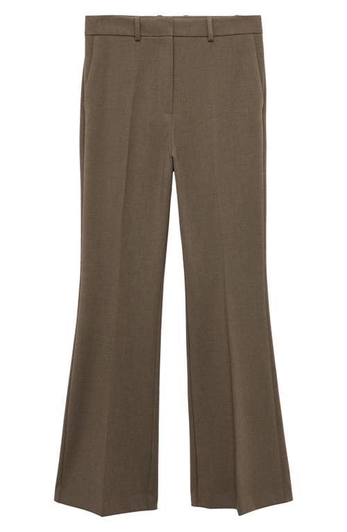 Shop Mango Emma Flare Pants In Green