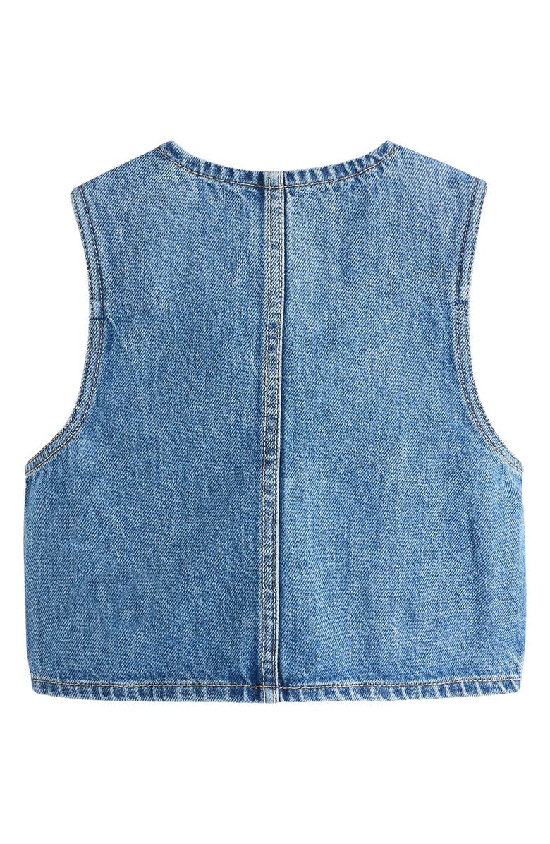 NEXT Kids' Denim Button-Up Vest, Alternate, color, 