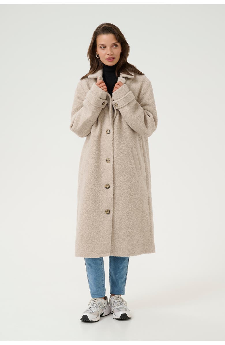 Kaffe Anne Long Coat, Alternate, color, Feather Gray