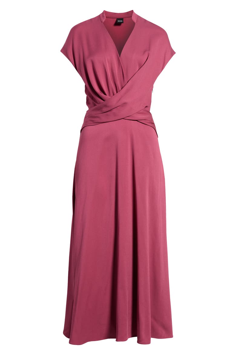 Dareza V-Neck Midi Dress, Alternate, color, DRY ROSE
