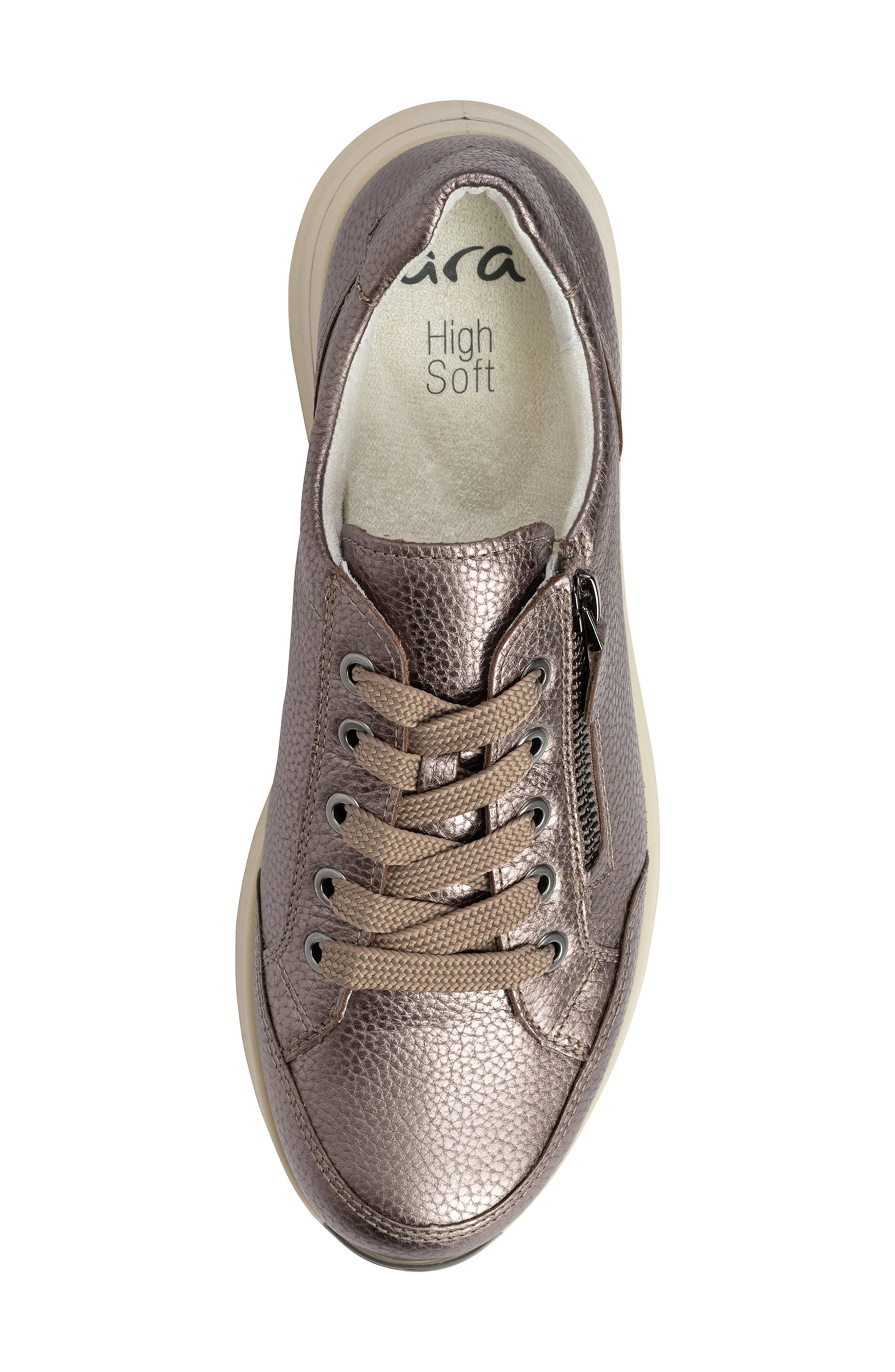 ara Oleanna Zip Sneaker, Alternate, color, Silver