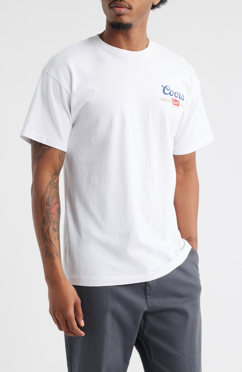 The Forecast Agency Coors Banquet Bottles Graphic T-Shirt, Main, color, White