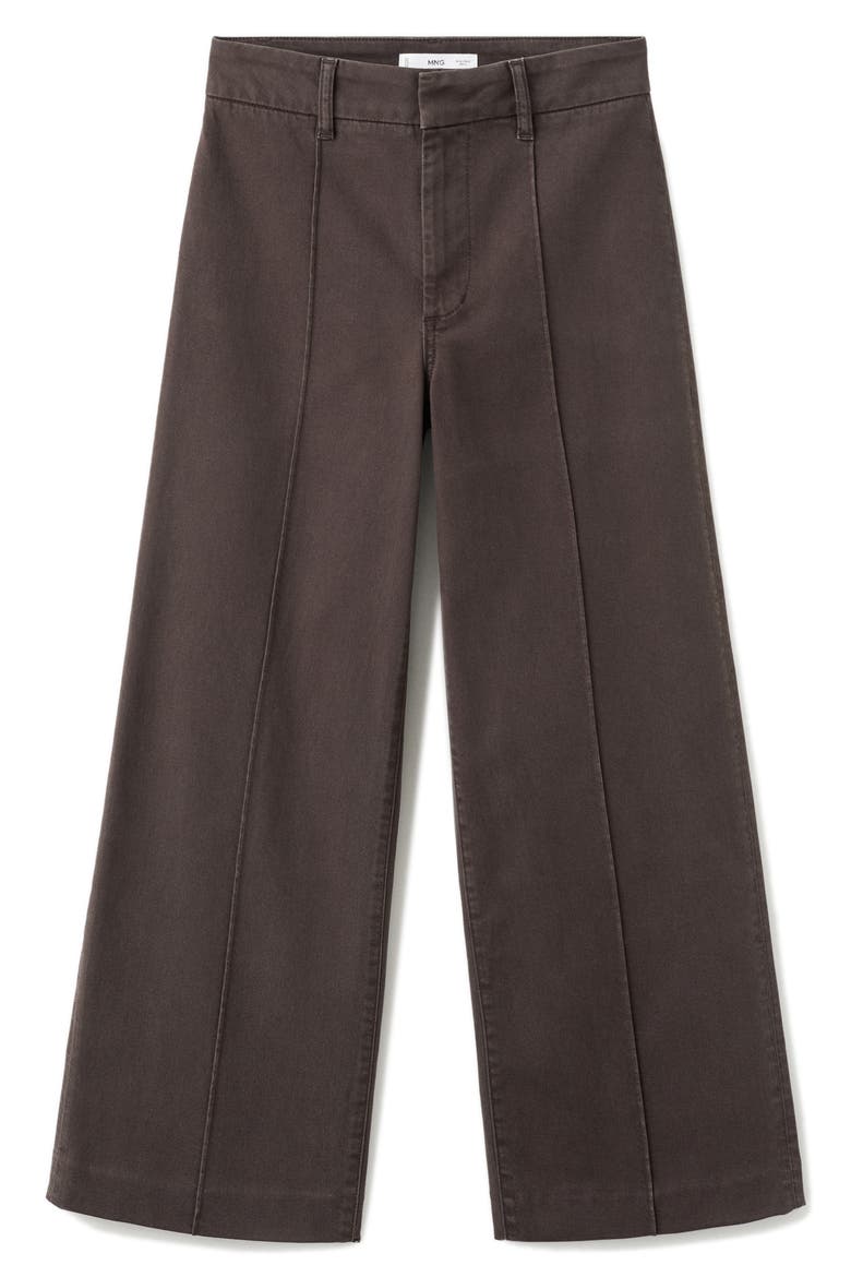 Seamed High Waist Wide Leg Jeans, Alternate, color, CHOCOLATE