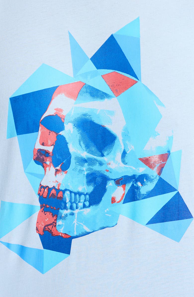 Robert Graham Diamond Skull Graphic T-Shirt, Alternate, color, Chambray
