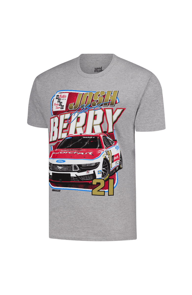 Classic Ink Men's Classic Ink Heather Gray Josh Berry 2-Spot T-Shirt, Alternate, color, Heather Gray