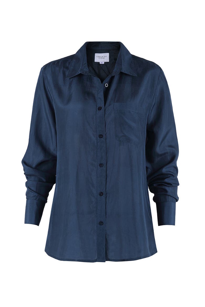 The Silk Shirt, Alternate, color, Slate Blue