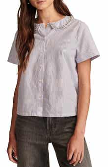 Lucky Brand Embellished Stripe Shirt