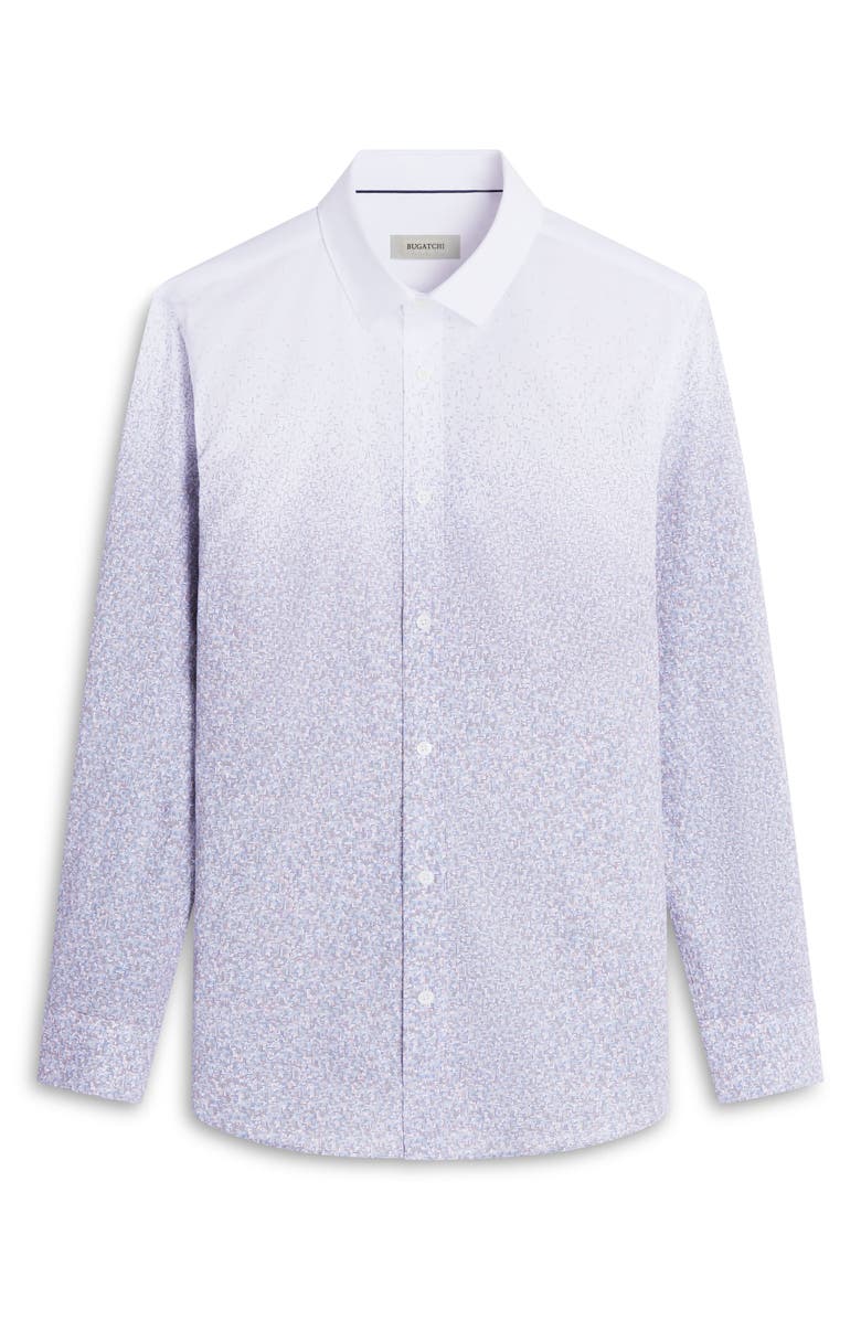 Bugatchi Julian Shaped Fit Stretch Print Button-Up Shirt, Alternate, color,