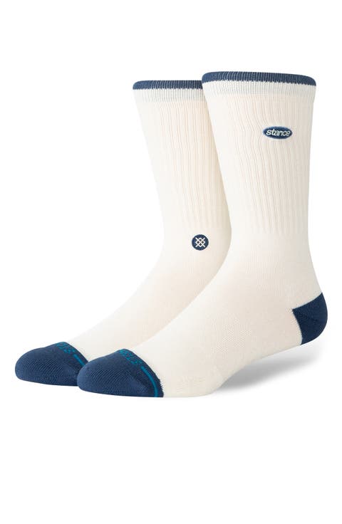 Combed Cotton Blend Crew Socks