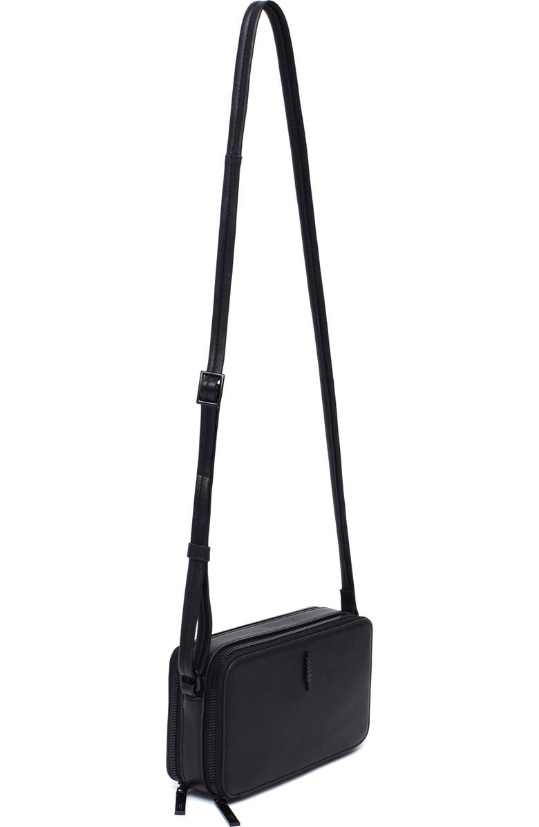 Thacker Riley Leather Crossbody Bag, Alternate, color, Black