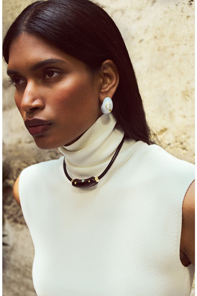 Cabrera Collar Necklace, Alternate, color, BLACK