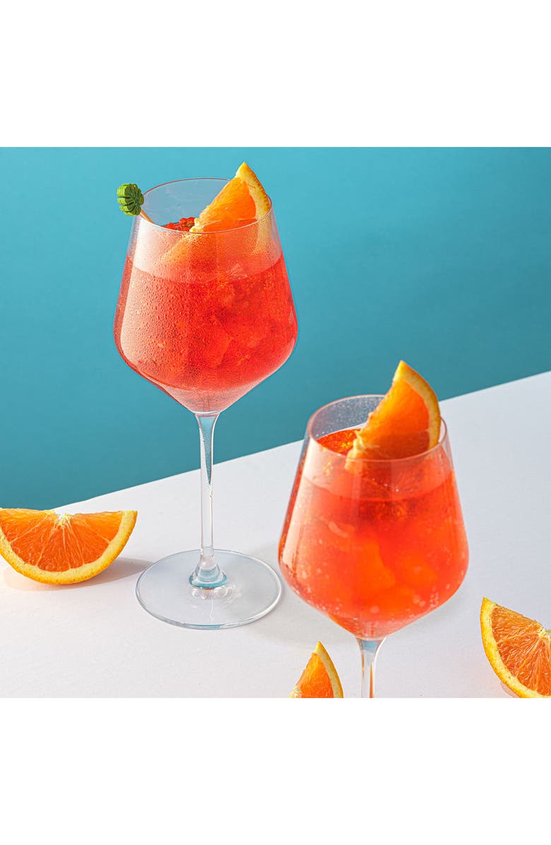 JoyJolt Layla White Set of 4 Stemmed White Wine Glasses, Alternate, color, Clear