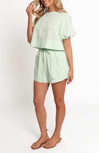 Chelsey Linen Blend Shirt & Shorts Set