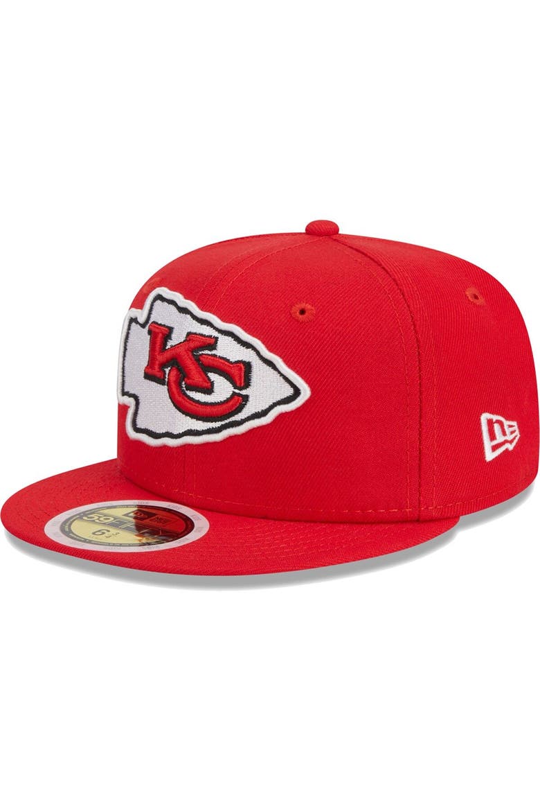 Youth New Era Red Kansas City Chiefs  Main 59FIFTY Fitted Hat, Main, color, Red