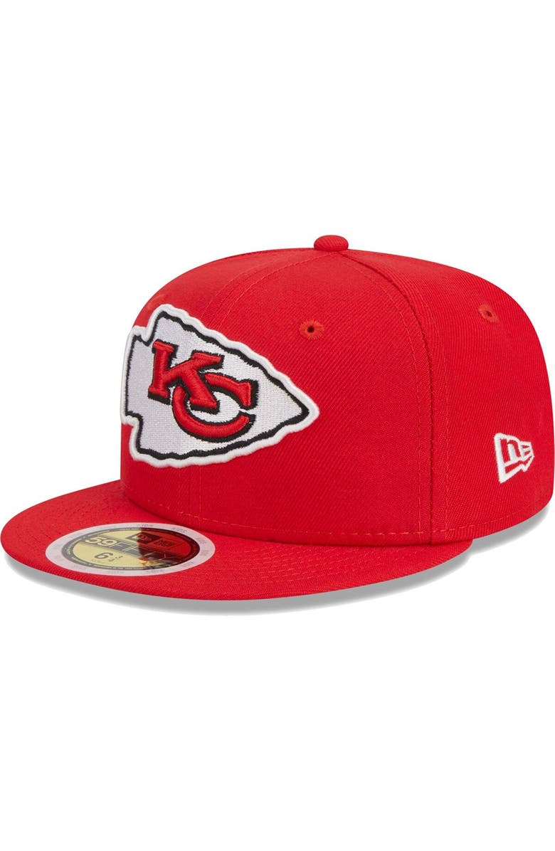 New Era Youth New Era Red Kansas City Chiefs  Main 59FIFTY Fitted Hat, Main, color, Red