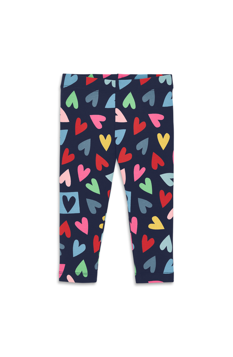 Primary Baby Legging In Rainbow Candy Hearts, Main, color, Navy Rainbow Candy Hearts