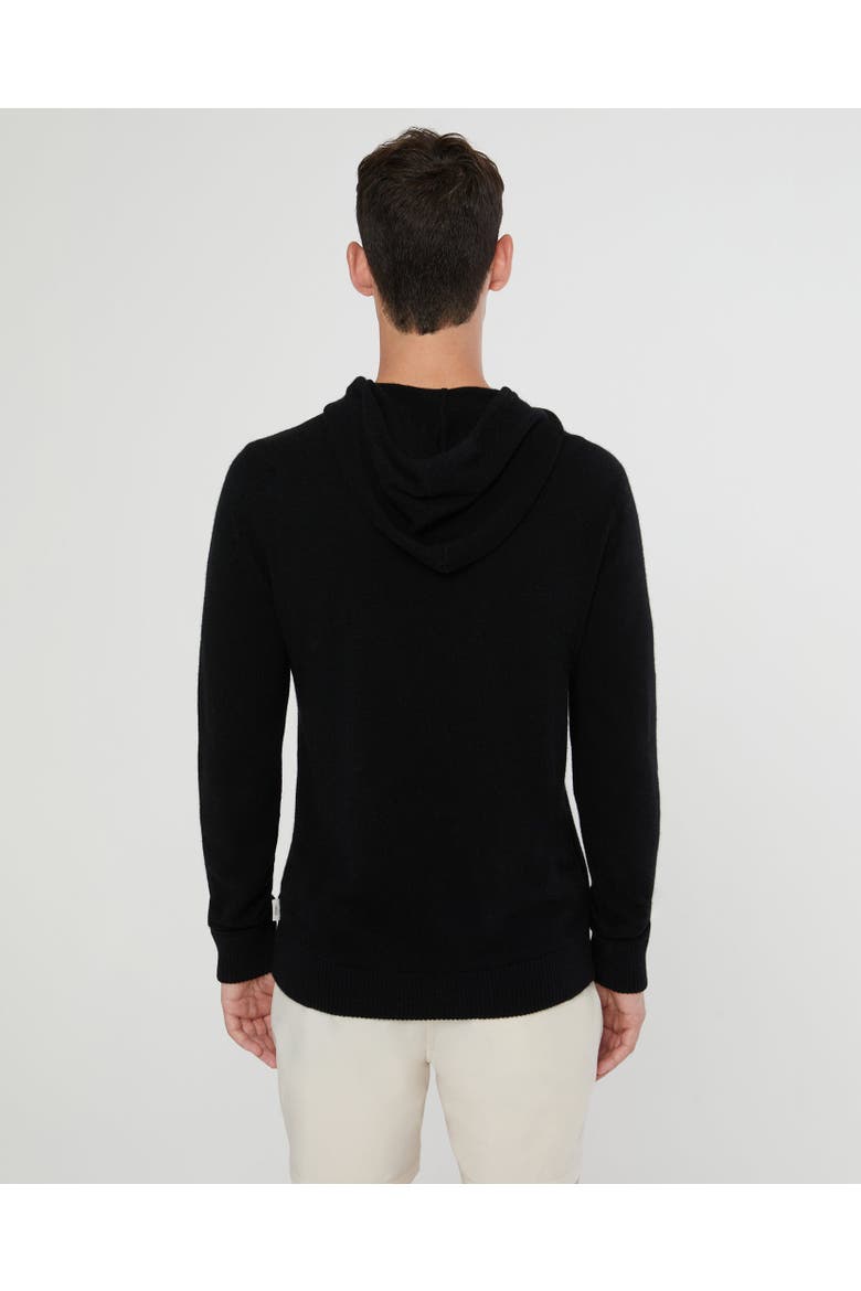100% Cashmere Hooded Pullover, Alternate, color, BLACK