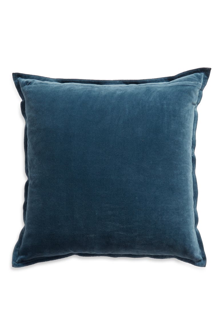 Velvet Accent Pillow, Alternate, color, TEAL SEAGATE