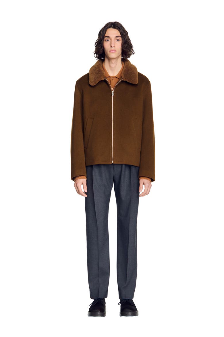 Wool and cashmere jacket, Alternate, color, Camel