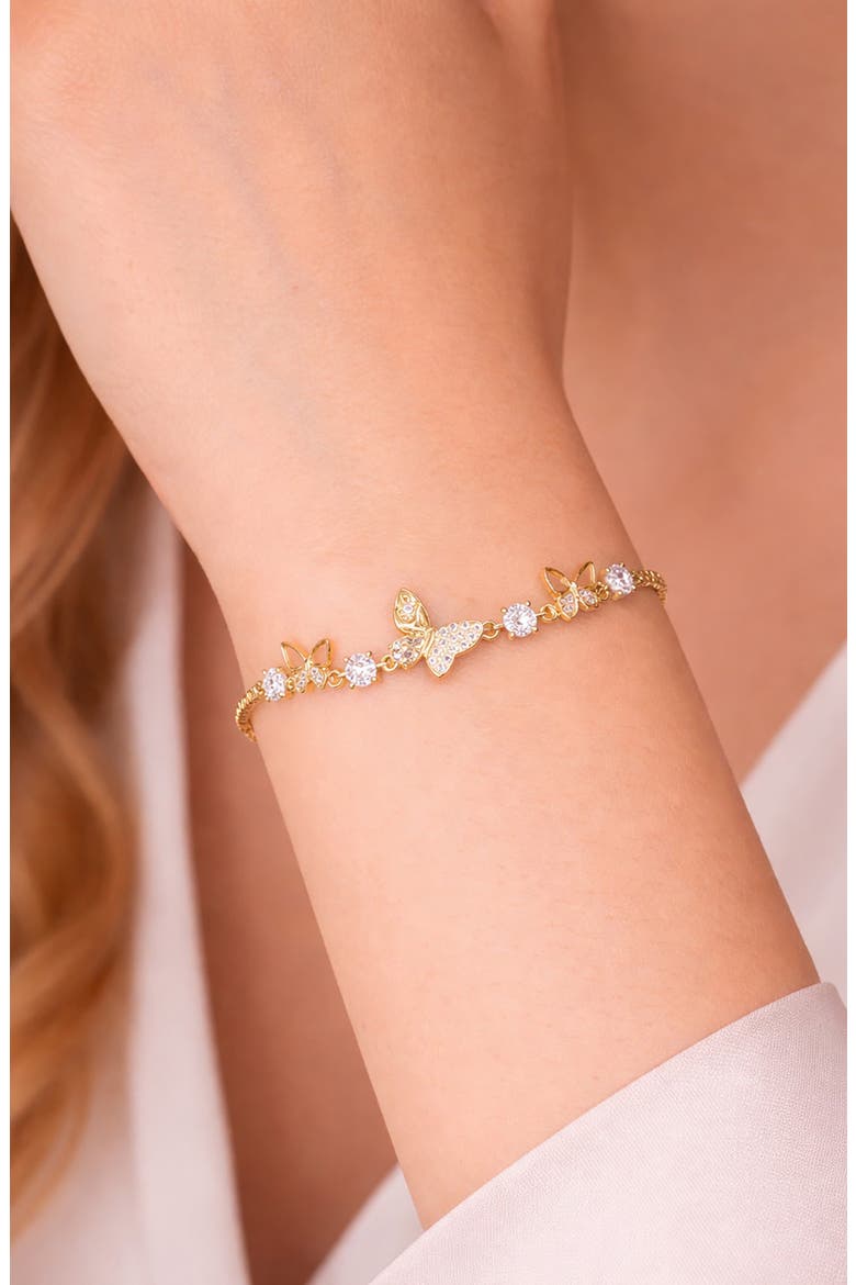 Butterfly Slider Bracelet, Alternate, color, GOLD
