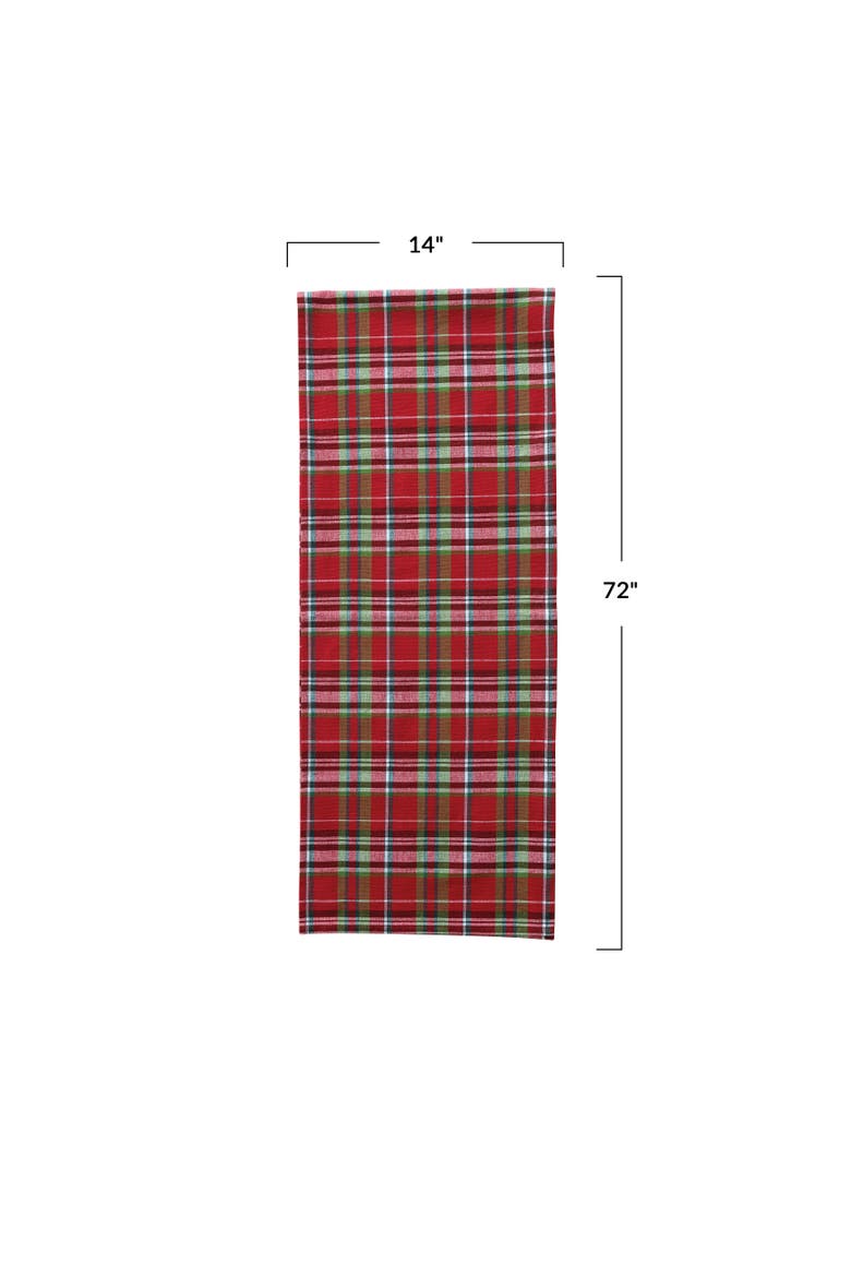 Artisan Plaid Cotton Table Runner, Alternate, color, Multicolor