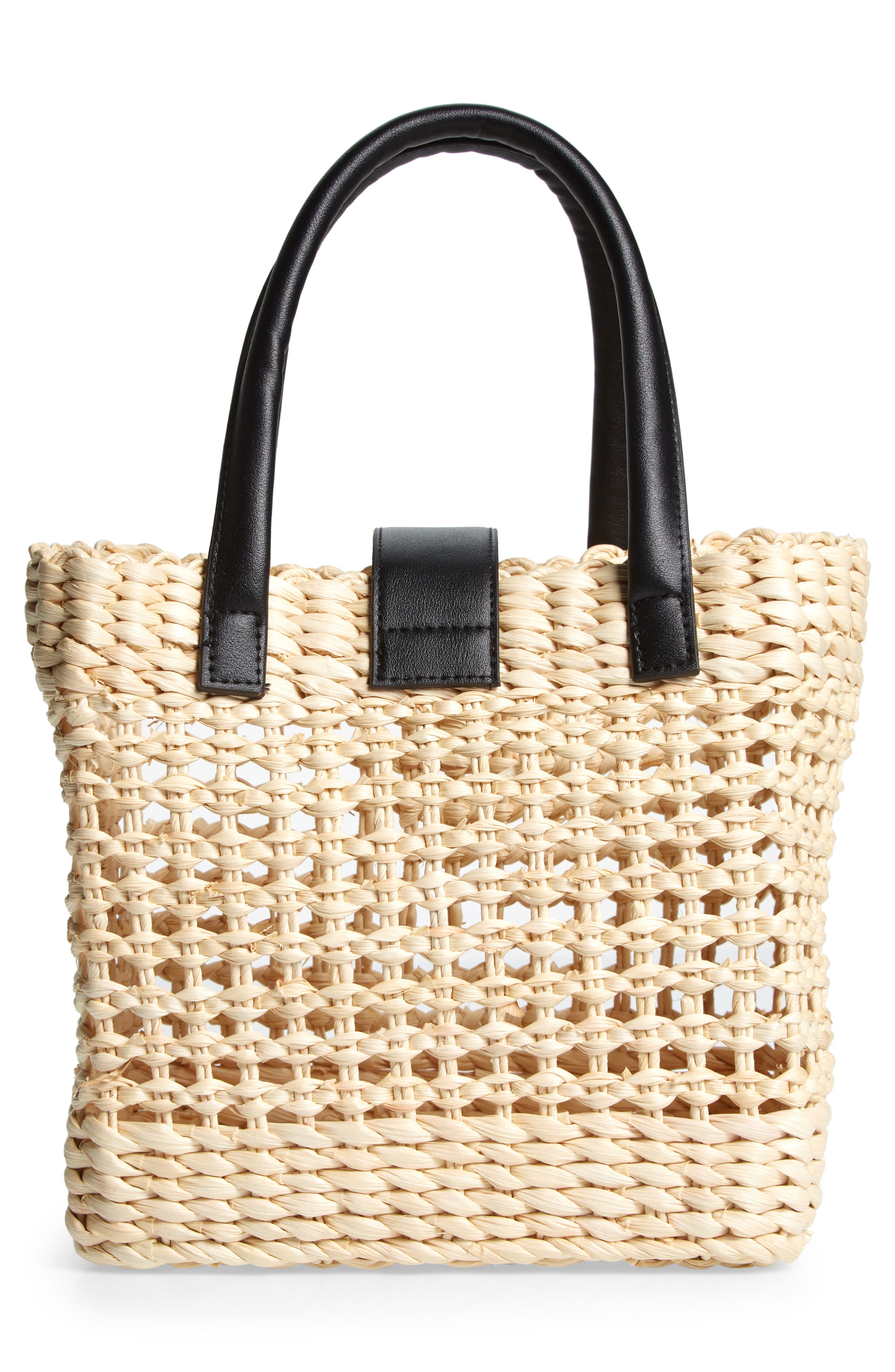 BTB Los Angeles Mini Jules Rattan Tote, Alternate, color, 
