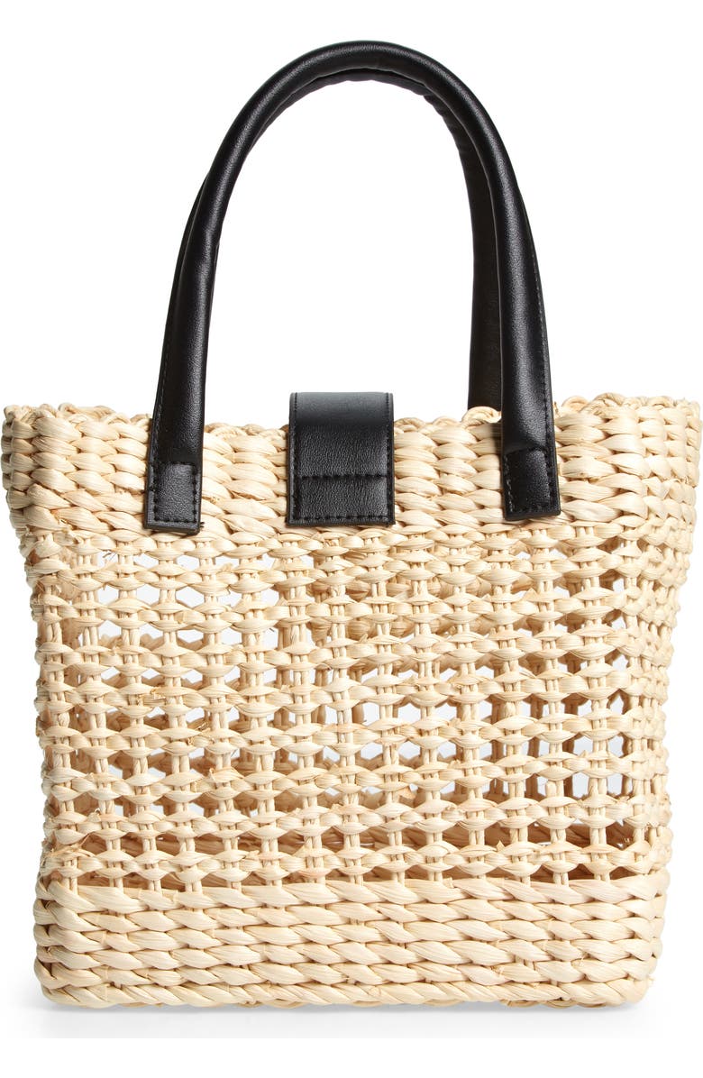BTB Los Angeles Mini Jules Rattan Tote, Alternate, color,